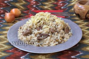 Фото рецепта Рисовая каша с машем и телятиной