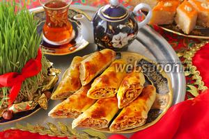 Фото рецепта Ореховые рулеты по-азербайджански