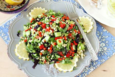 Фото рецепта Свежий салат с кускусом