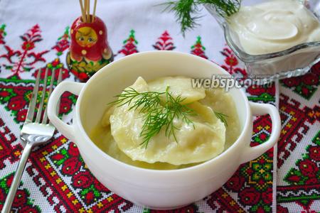 Фото рецепта Вареники постные с свежей капустой