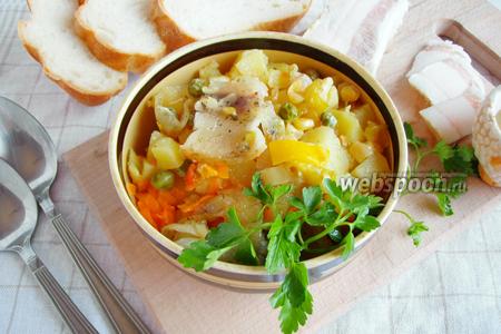 Фото рецепта Картошка с овощами в горшочке