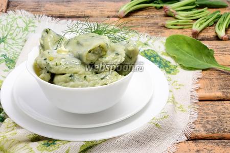 Фото рецепта Вареники со шпинатом