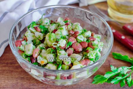 Фото рецепта Салат из фасоли и картофеля