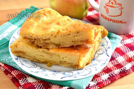 Фото рецепта Заливной пирог с яблоками