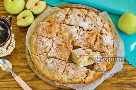 Фото рецепта Яблочный пирог без яиц