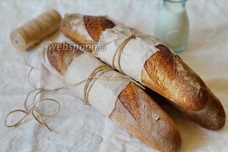Фото рецепта Багет на пшеничной закваске