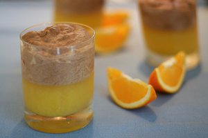 Желе с шоколадным муссом