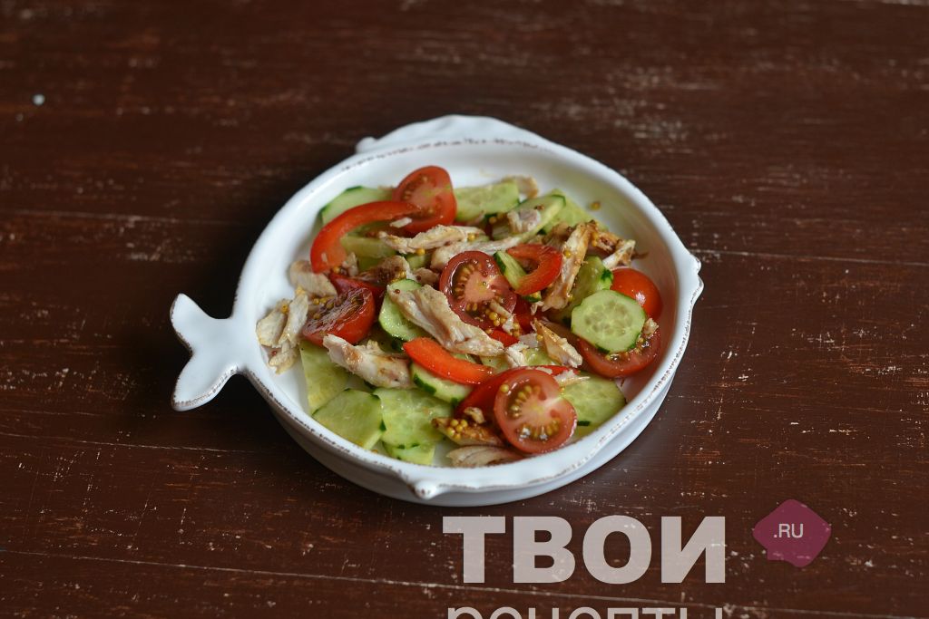 Салат с перепелиными яйцами