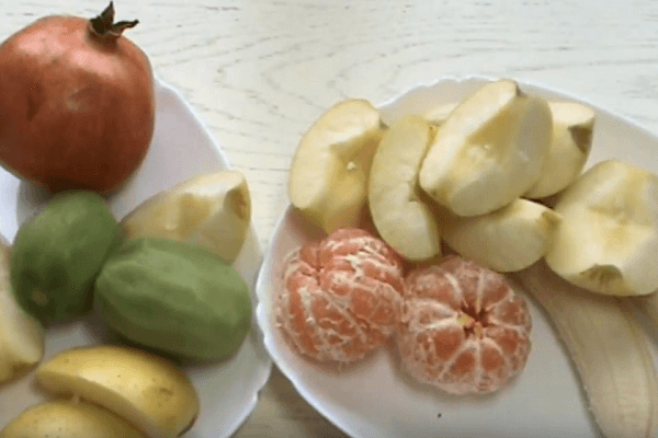 Ингредиенты для фруктового салата для детей