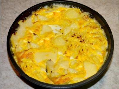 картофельная запеканка с яйцом и молоком в духовке