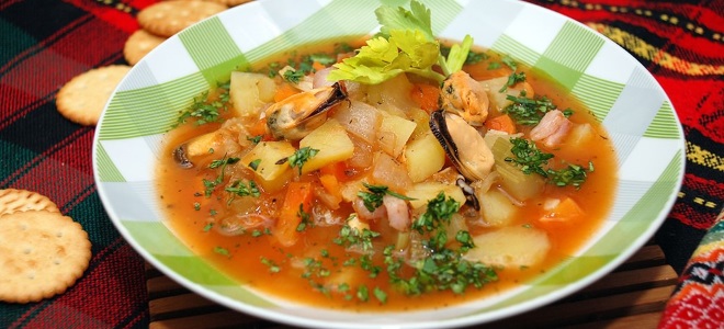 суп с мидиями – рецепт