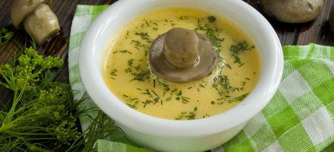 Сырный суп с консервированными шампиньонами