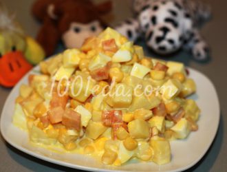 Салат с яблоком и кукурузой для детей