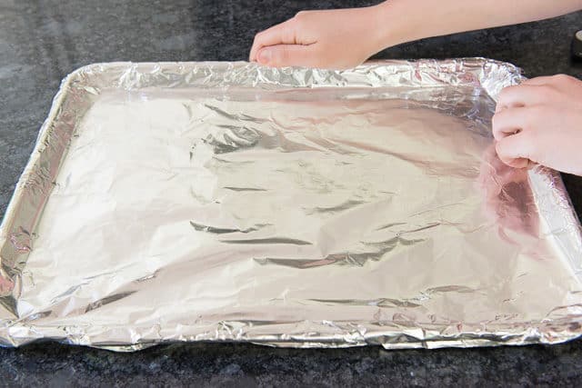 Cooking Bacon in the Oven - First Line pan with Aluminum Foil
