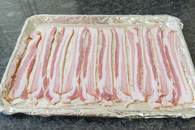 Bacon in the Oven - Lay Bacon Strips Down on Sheet Pan Evenly