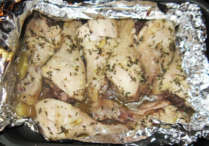 Фото рецепта - Куриные ножки запеченные в духовке в фольге - шаг 5
