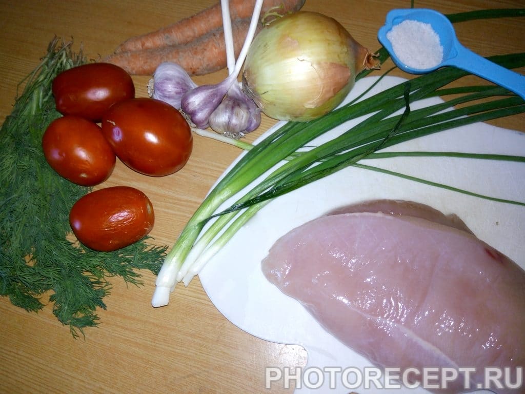 Фото рецепта - Запеченная куриная грудка с овощами - шаг 1