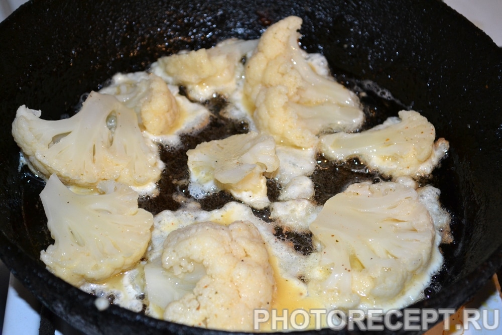 Фото рецепта - Цветная капуста, обжаренная в яйце - шаг 5
