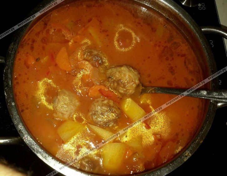 Суп с тефтелями пошаговый рецепт с фото