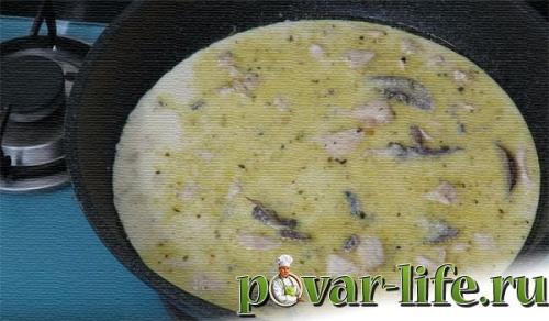 Паста с курицей и сушеными грибами. Паста с курицей и грибами в сливочном соусе