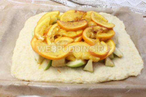 Пирог с апельсинами и яблоками. Ингредиенты